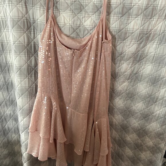 New Ieena for Mac Duggal 10796 Asymmetric Skirt Sequin Dress - Picture 7 of 10